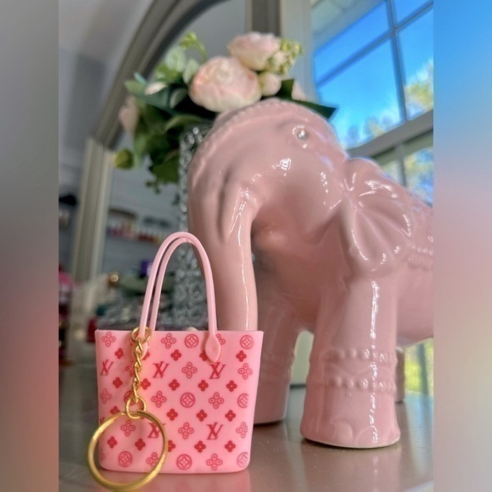 Fashion Key Chain Pink LV Handbag